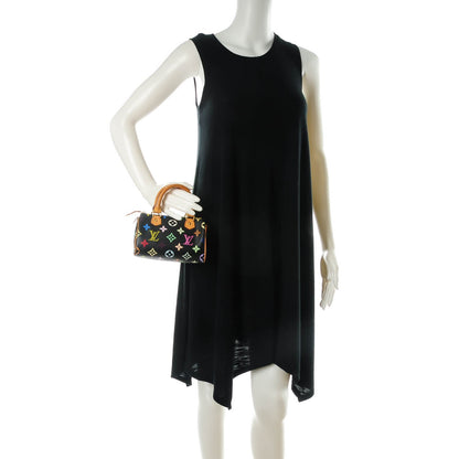 Louis Vuitton Monogram Multicolor Mini Sac HL Speedy Black 2 of 7