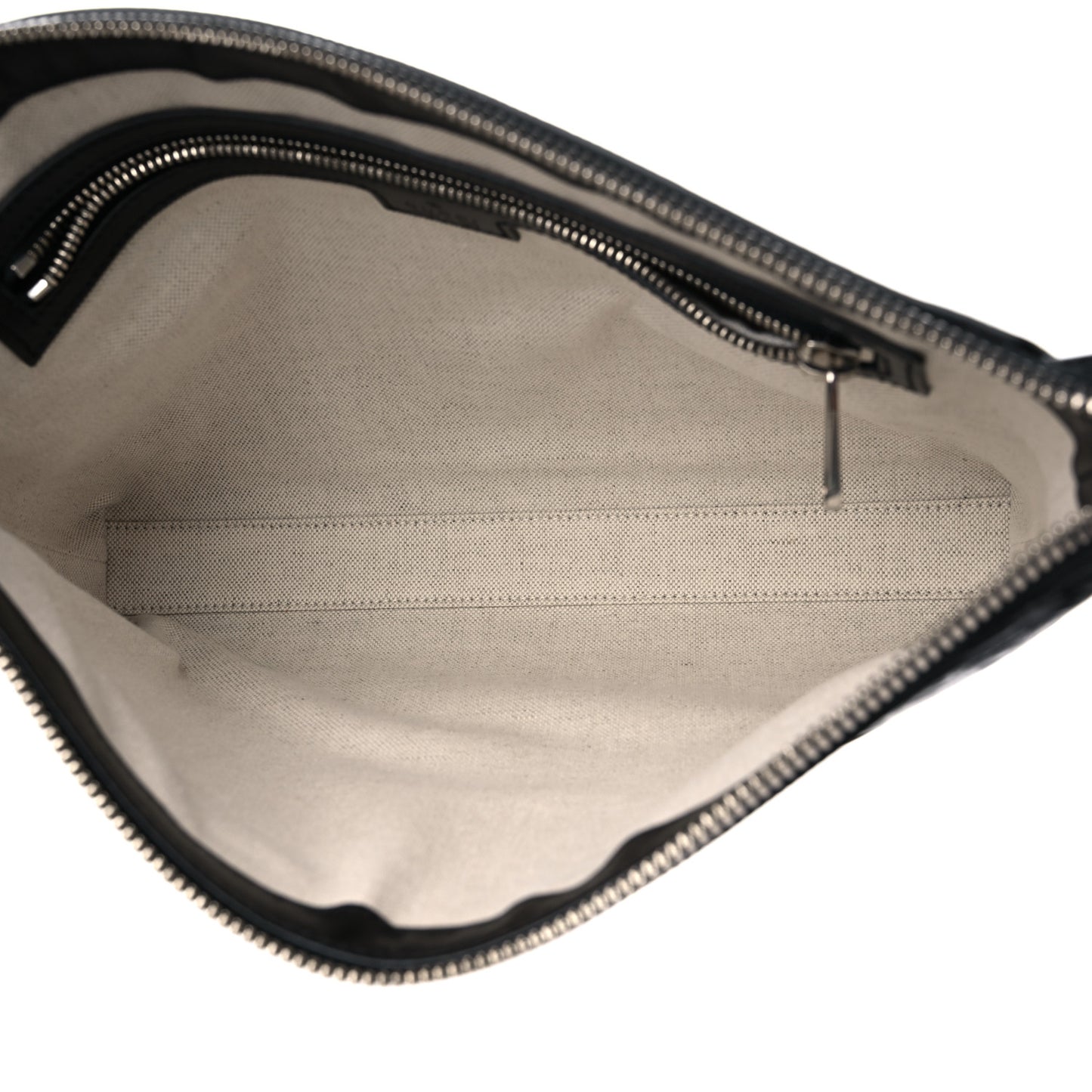 Calfskin GG Tennis Embossed Medium Wristlet Messenger Bag Black