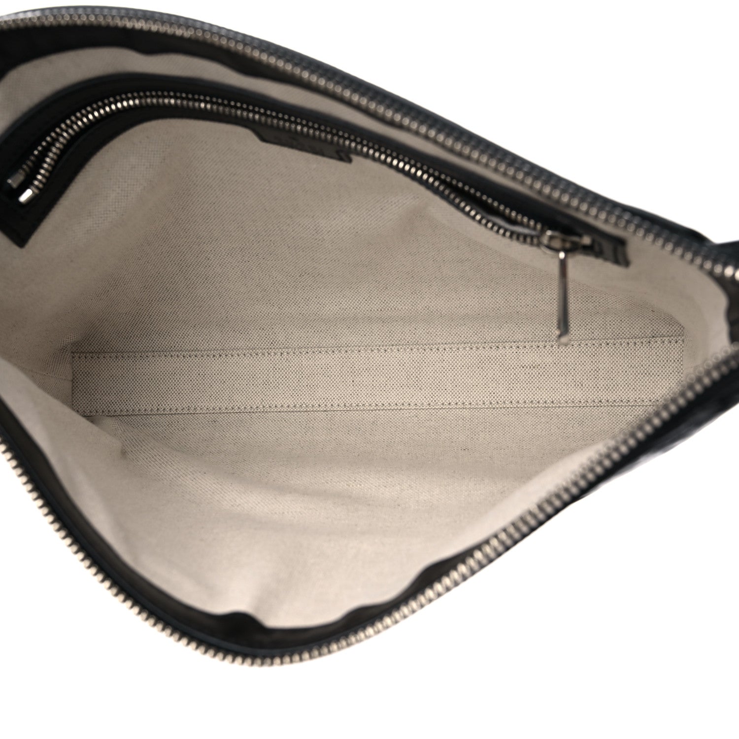 Gucci Calfskin GG Tennis Embossed Medium Wristlet Messenger Bag Black 5 of 9