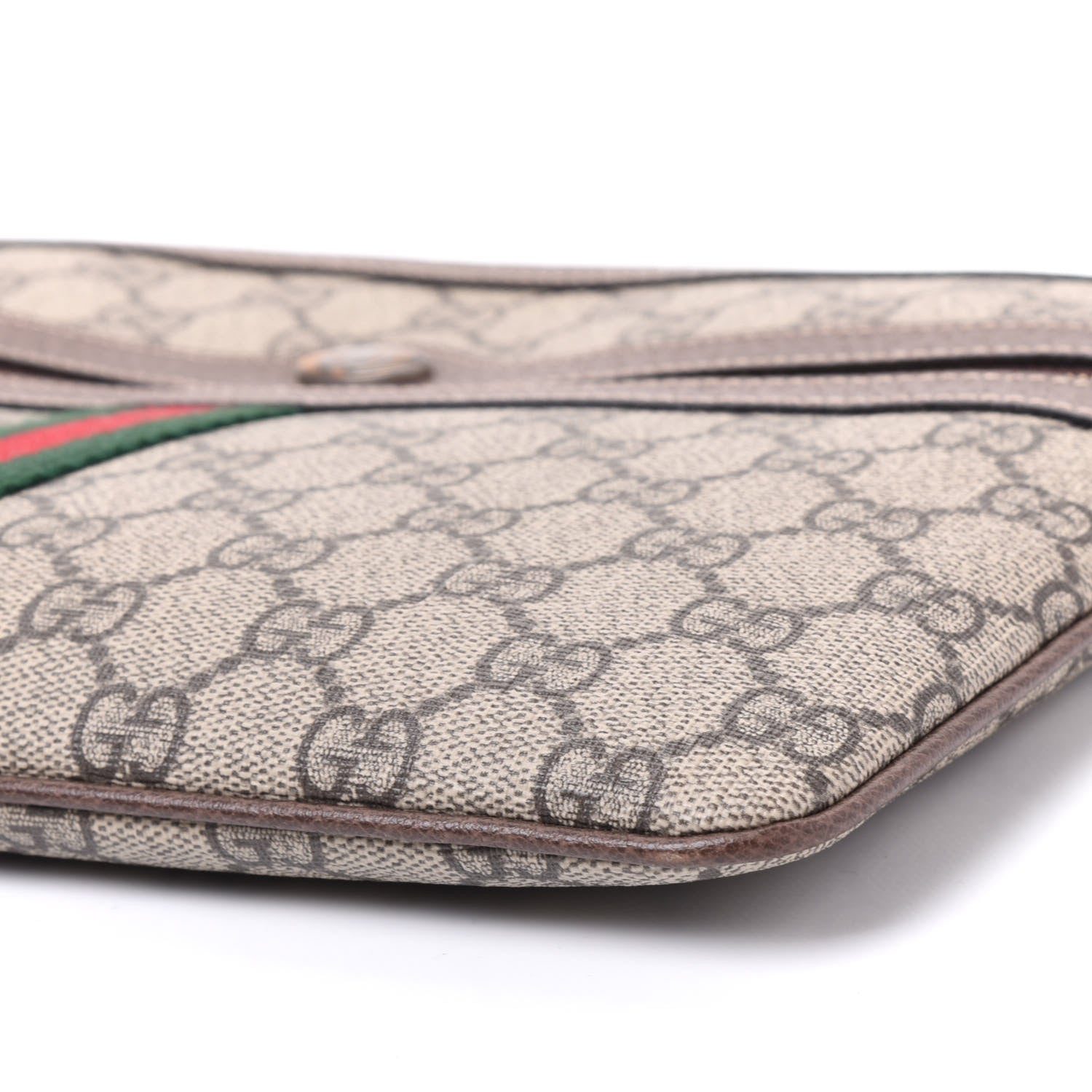 Gucci GG Supreme Monogram Large Ophidia Pouch Clutch Brown 7 of 9