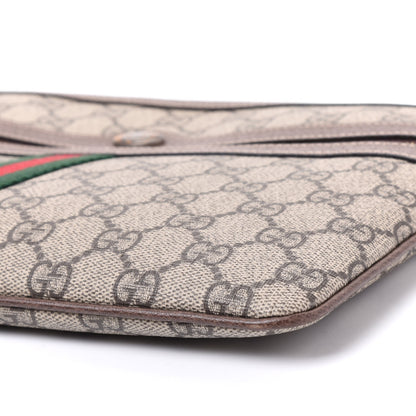 Gucci GG Supreme Monogram Large Ophidia Pouch Clutch Brown 7 of 9