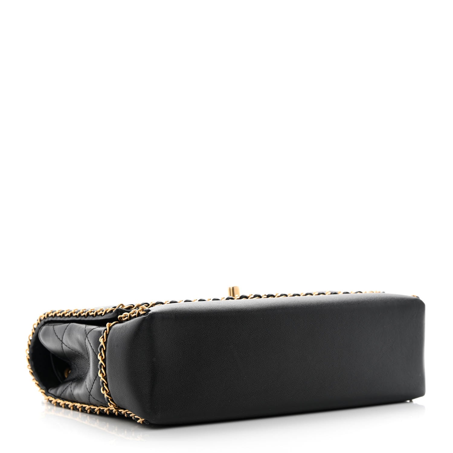Chanel Calfskin Stitched Chain Flap Black 4 of 13