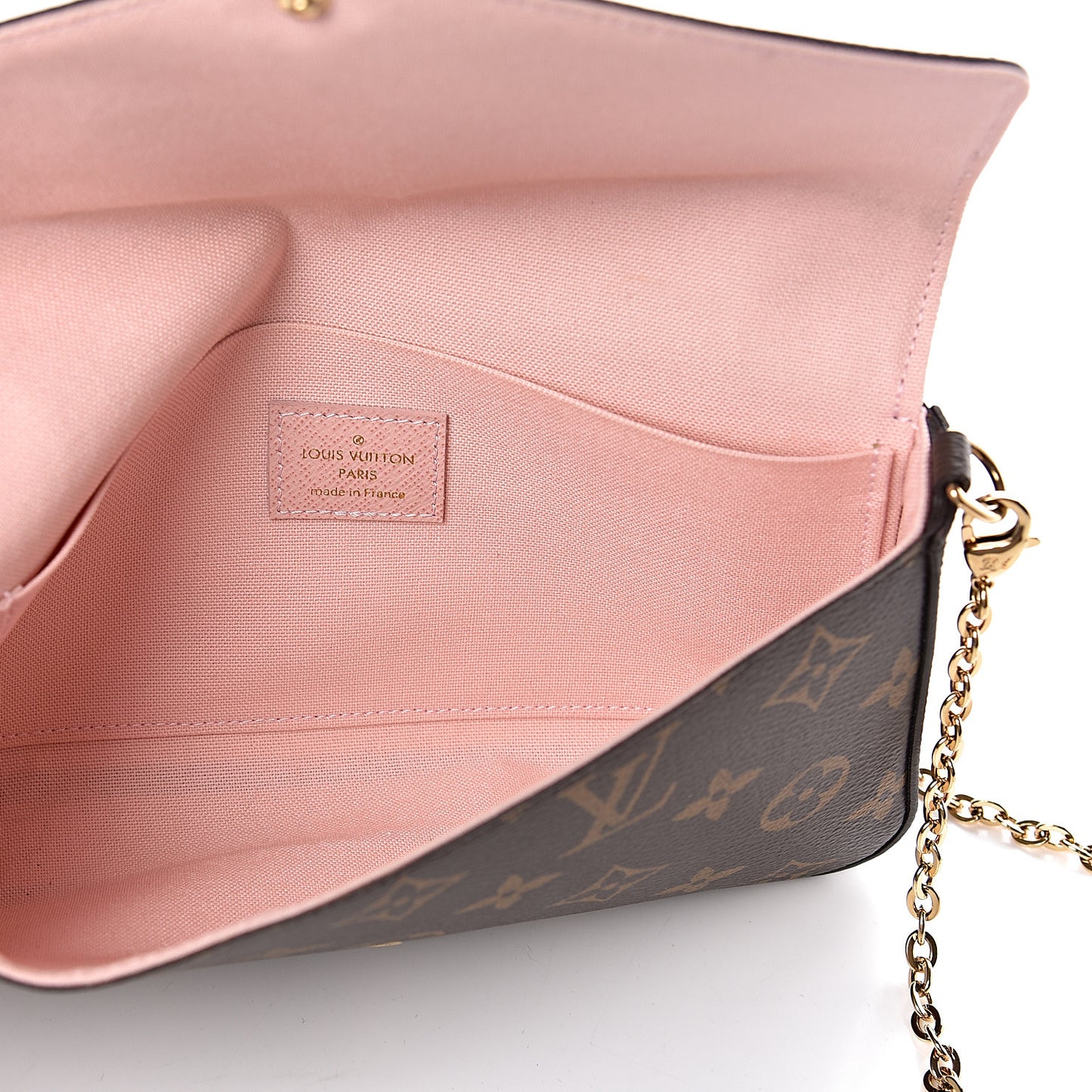 Monogram Valentine Dog Pochette Felicie Chain Wallet