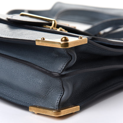 Prada Glace Calf Soft Cahier Bag Marine Astrale 17 of 22