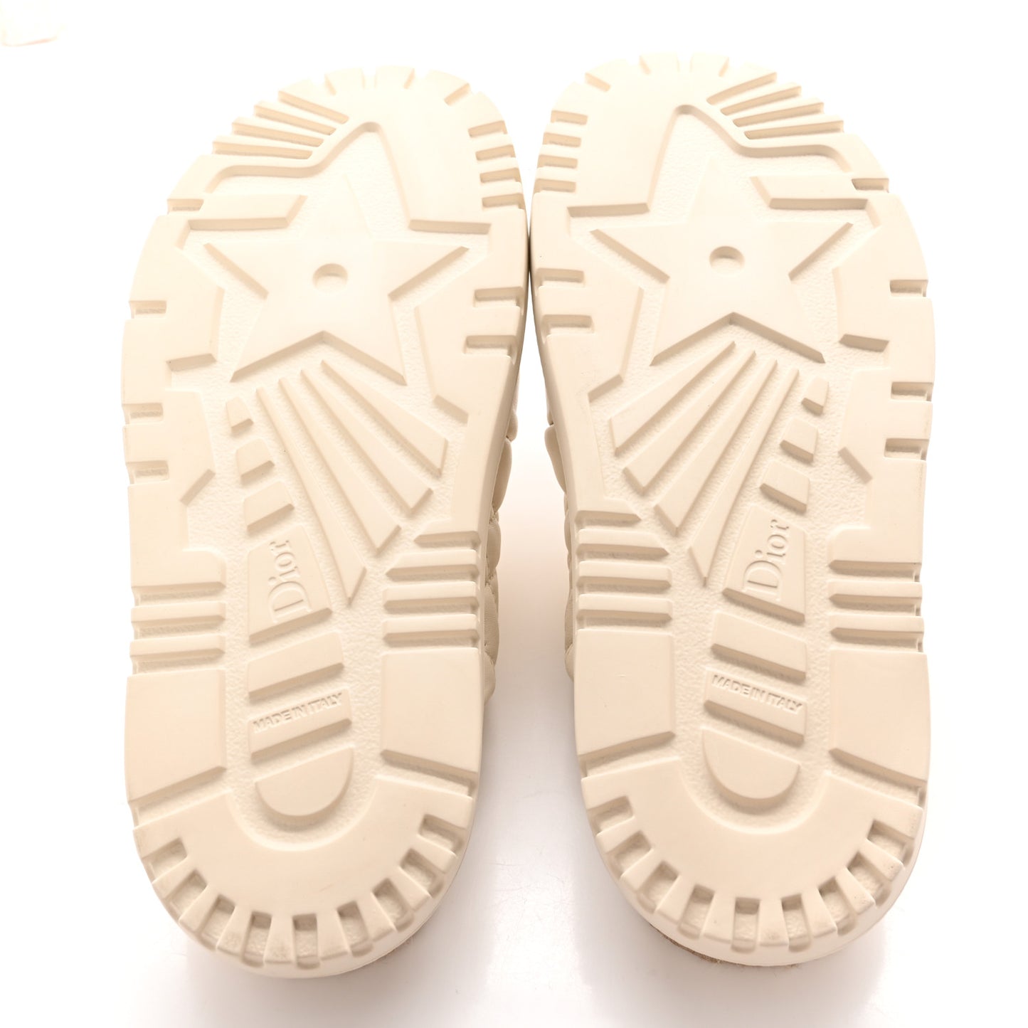 Calfskin Cannage Dtwist Espadrille Platform Sandals 38 White