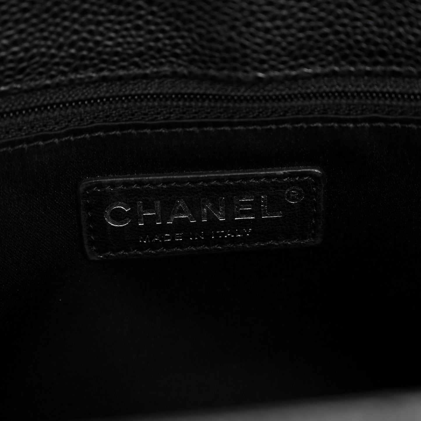Caviar Quilted Grand Shopping Tote GST Black