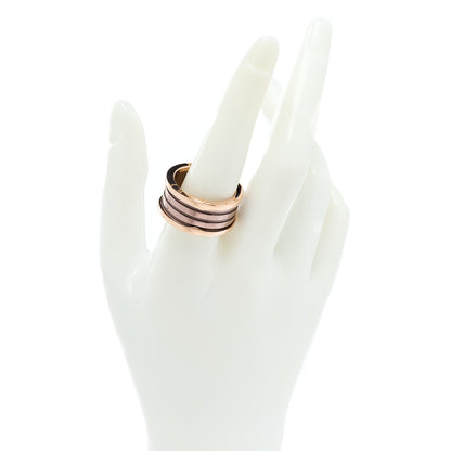Bulgari 18K Rose Gold Bronze Cermet B.Zero1 Roma Four-Band Ring 63 10.25 2 of 7