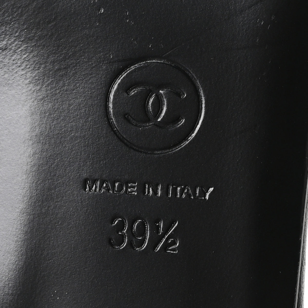 Chanel Lambskin Enamel CC Mules 39.5 Black 7 of 9