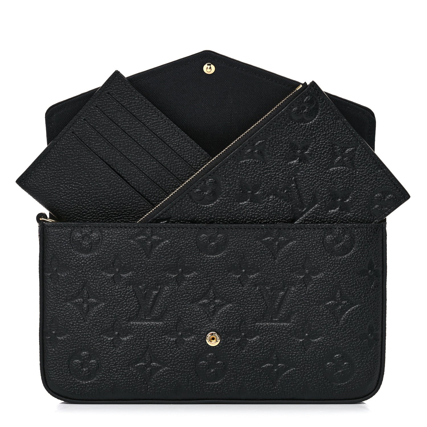 Louis Vuitton Empreinte Pochette Felicie Chain Wallet Black 7 of 8