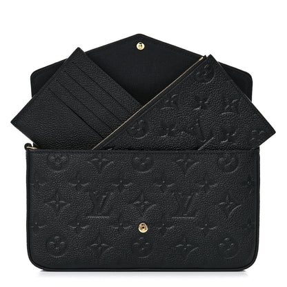 Louis Vuitton Empreinte Pochette Felicie Chain Wallet Black 7 of 8