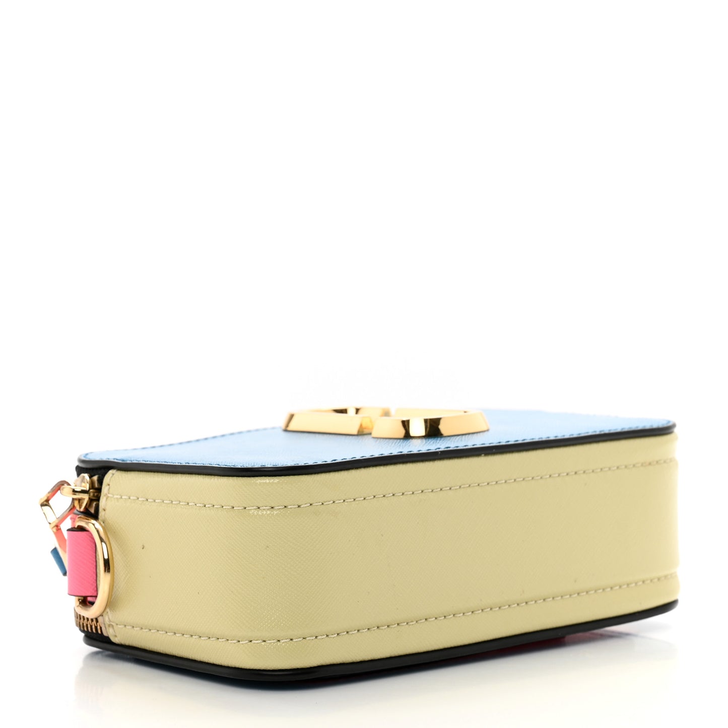 Saffiano Small Snapshot Camera Bag Blue Multicolor