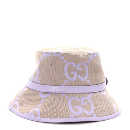 Gucci Monogram Jumbo GG Mosteria Bucket Hat S Beige Lapis 4 of 8