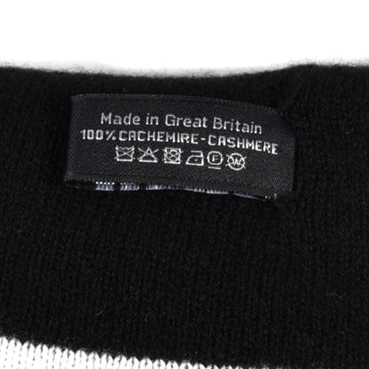 Chanel Cashmere Quilted CC Beanie Hat White Black 5 of 6