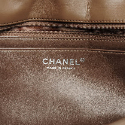 Chanel Lambskin Quilted Jumbo Single Flap Dark Beige 6 of 7