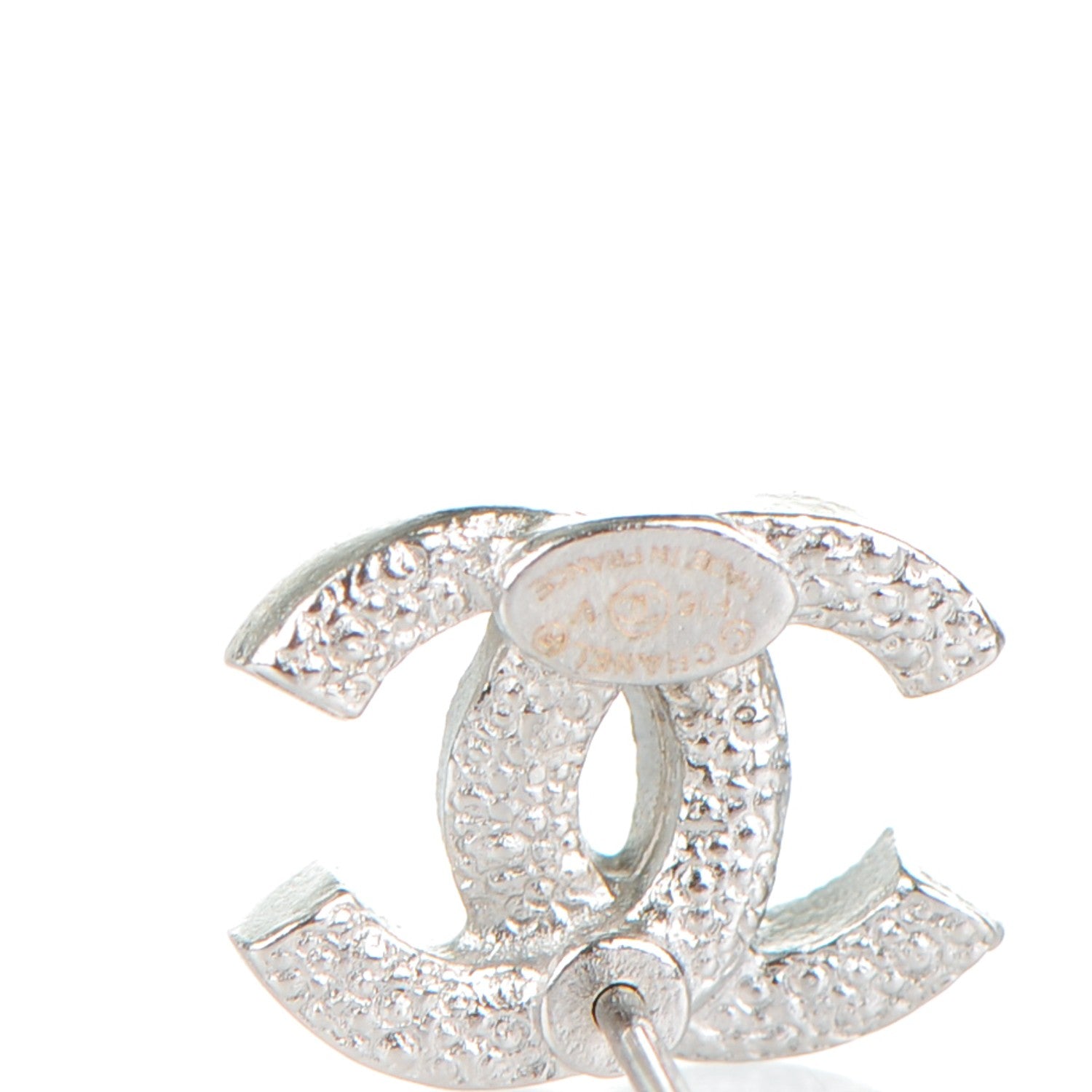 Chanel Crystal CC Earrings Silver 5 of 5