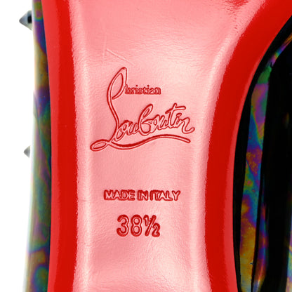 Christian Louboutin Patent Degraspike Flats 38.5 Iridescent Black 7 of 8