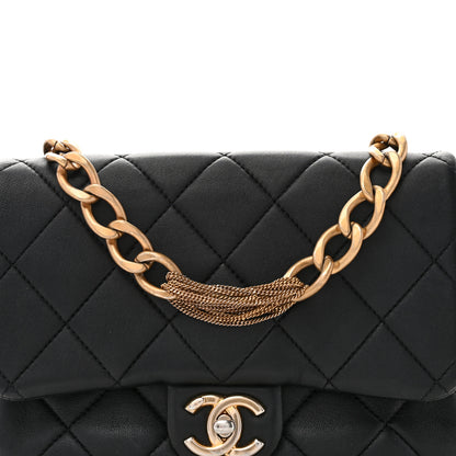 Chanel Lambskin Quilted Chain Flap Black 8 of 11