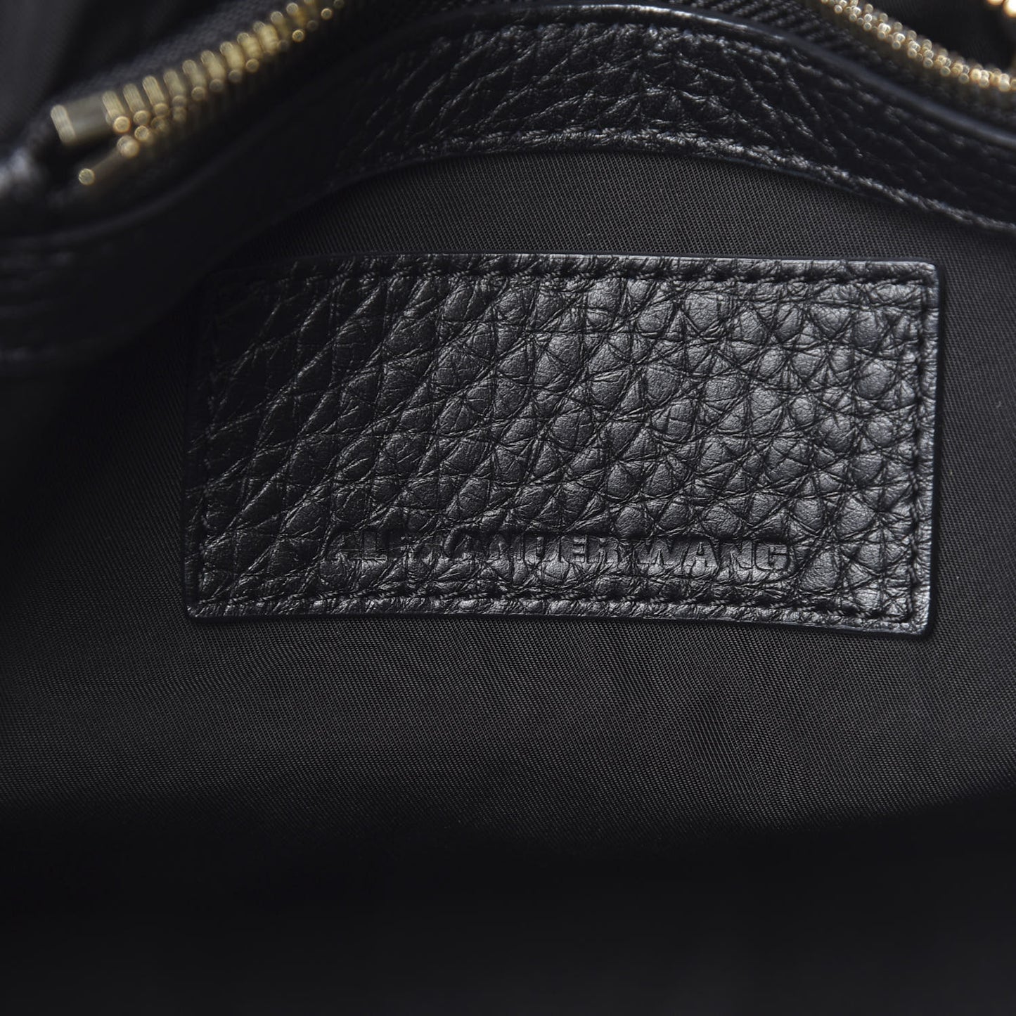 Pebbled Lambskin Rockie Black Pale Gold Hardware