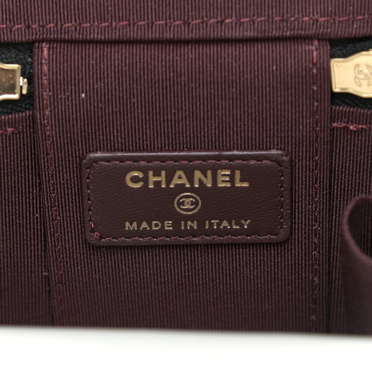 Chanel Lambskin Quilted Mini Vanity Case With Chain Black 18 of 20