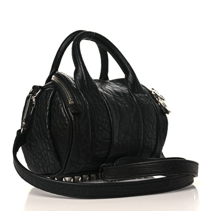 Alexander Wang Pebbled Lambskin Mini Rockie Black Rhodium Hardware 3 of 8