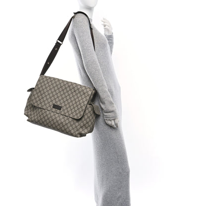 Gucci GG Plus Monogram Messenger Diaper Bag Dark Brown 2 of 10