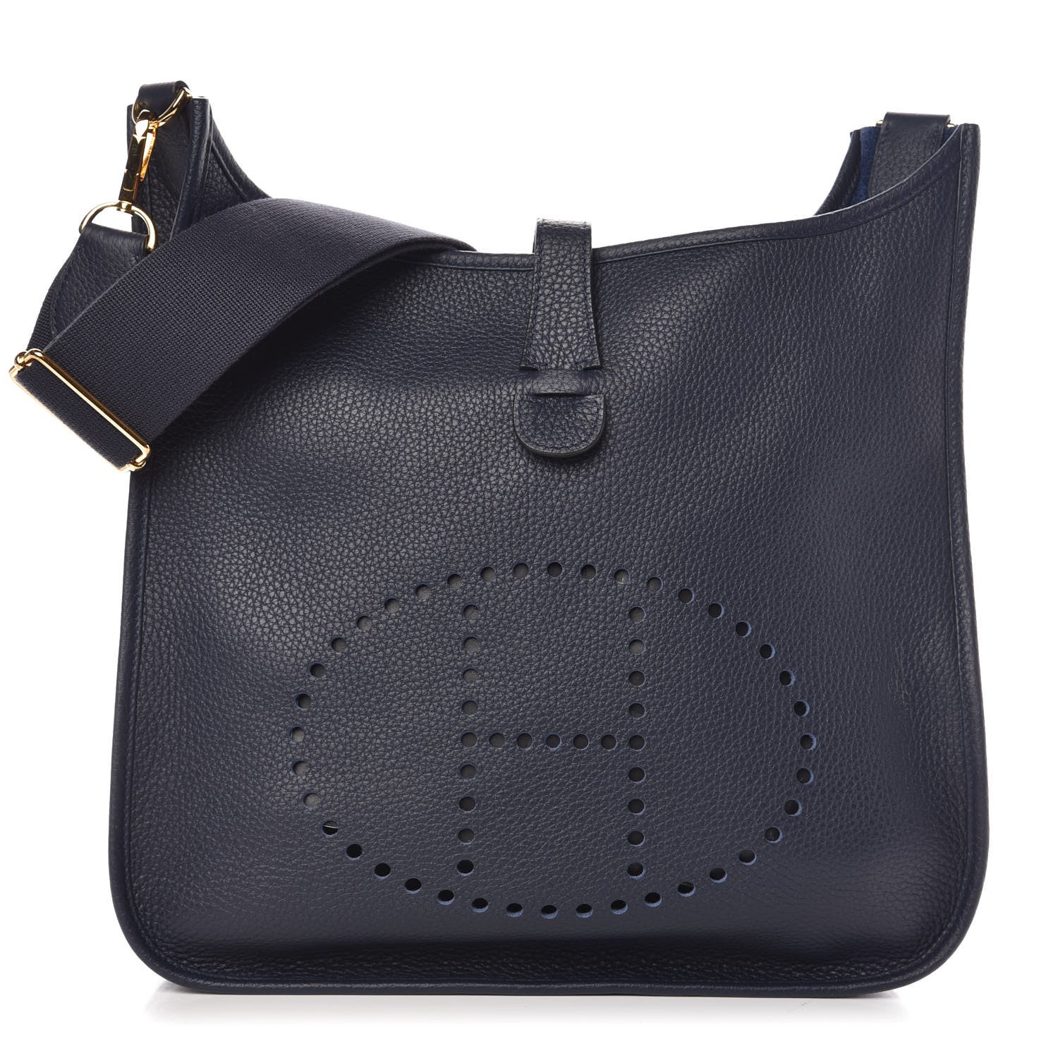 Hermes Taurillon Clemence Evelyne III GM Bleu Nuit 1 of 11