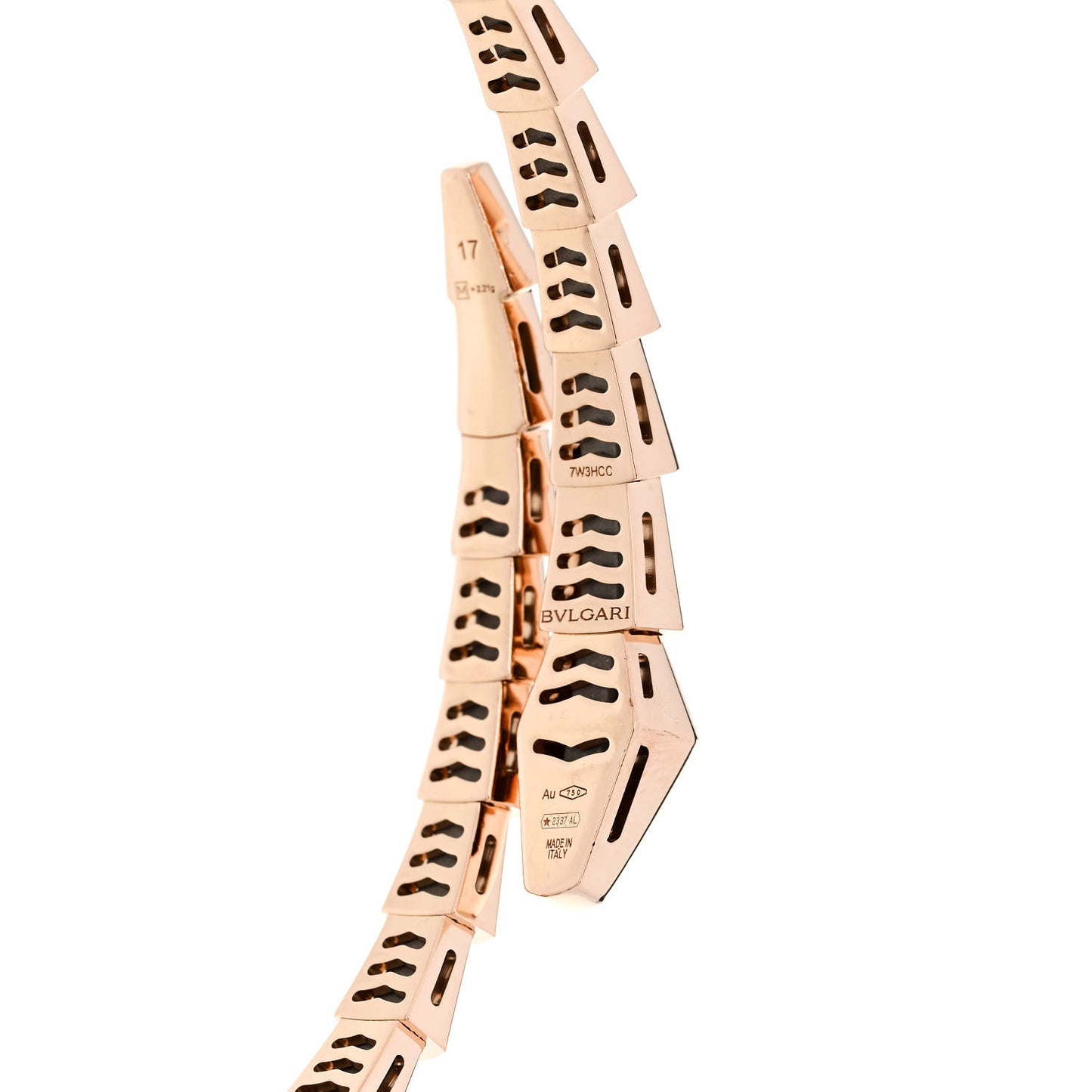 18K Rose Gold Serpenti Viper Bracelet M