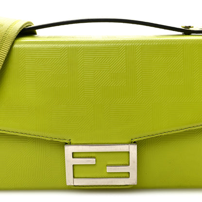 Fendi Vitello King FF Lines Embossed Baguette Soft Trunk Wasabi 7 of 9