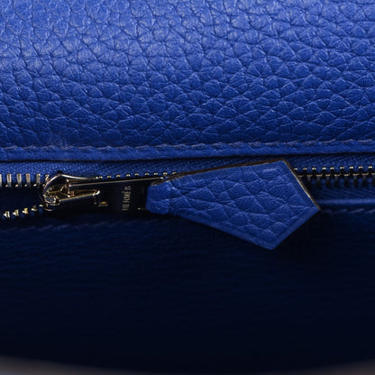 Hermes Taurillon Clemence Kelly Retourne 32 Bleu Electrique 22 of 28