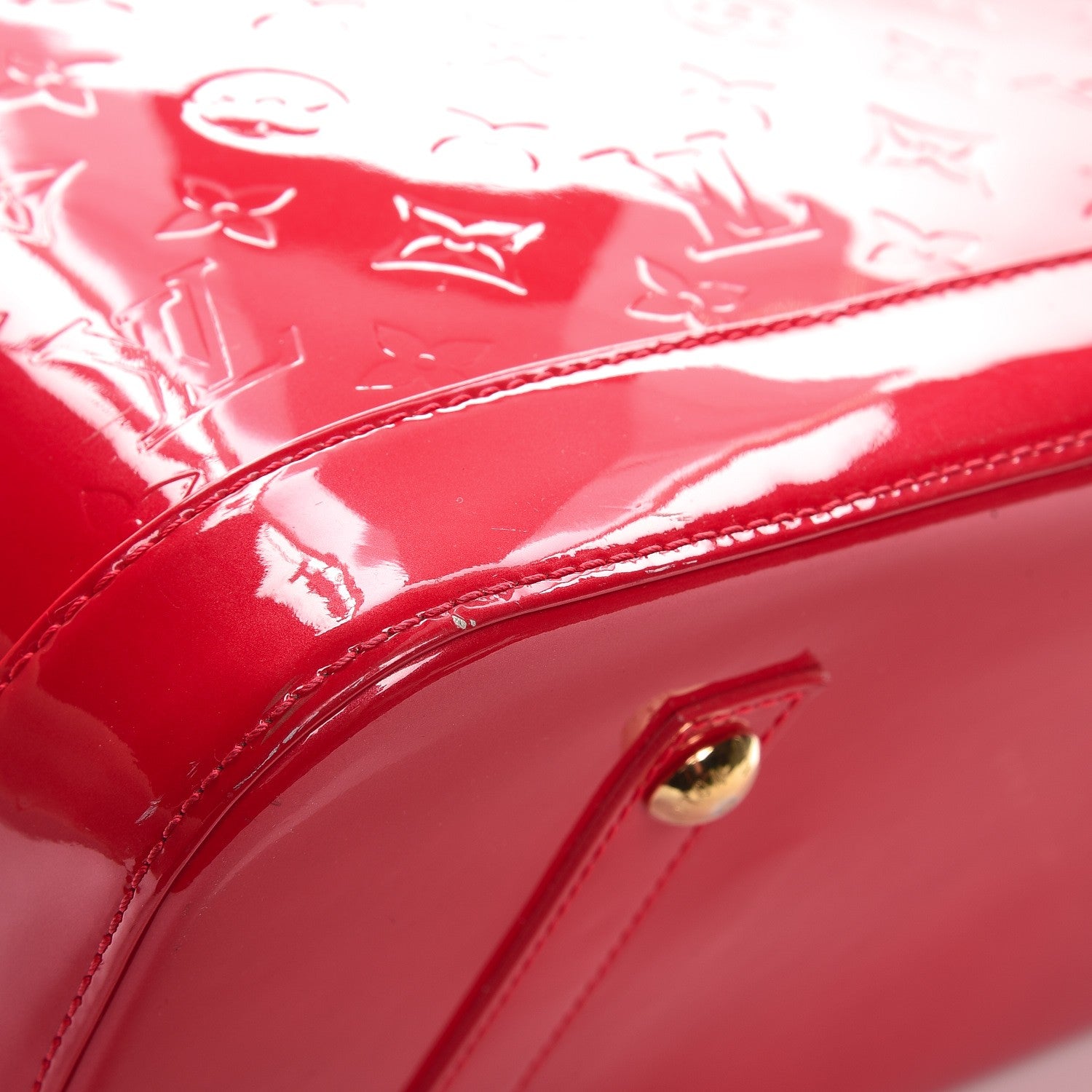 Louis Vuitton Vernis Alma GM Rouge Grenadine 12 of 14