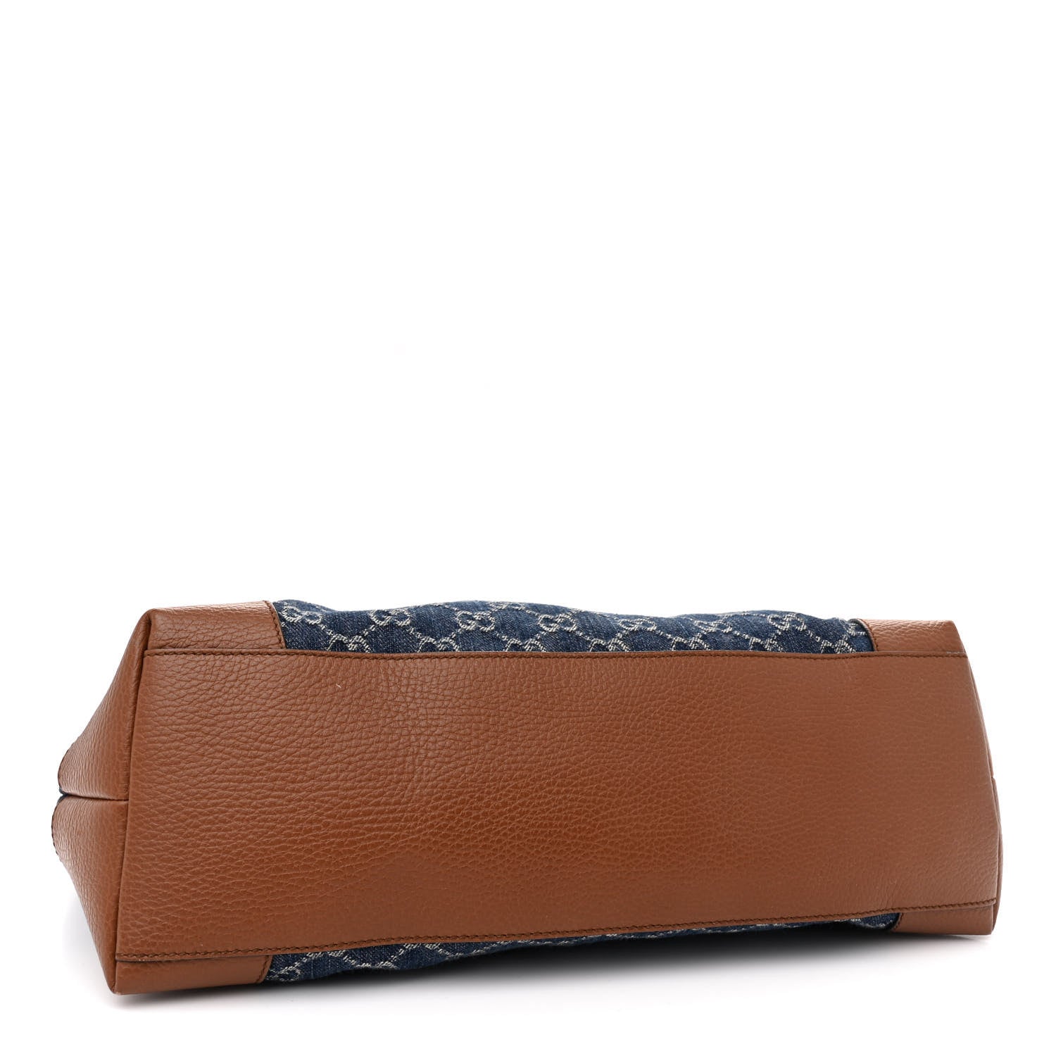 Gucci New Denim GG Monogram Medium Ophidia Shopping Tote Blue Tea Cuir 4 of 11