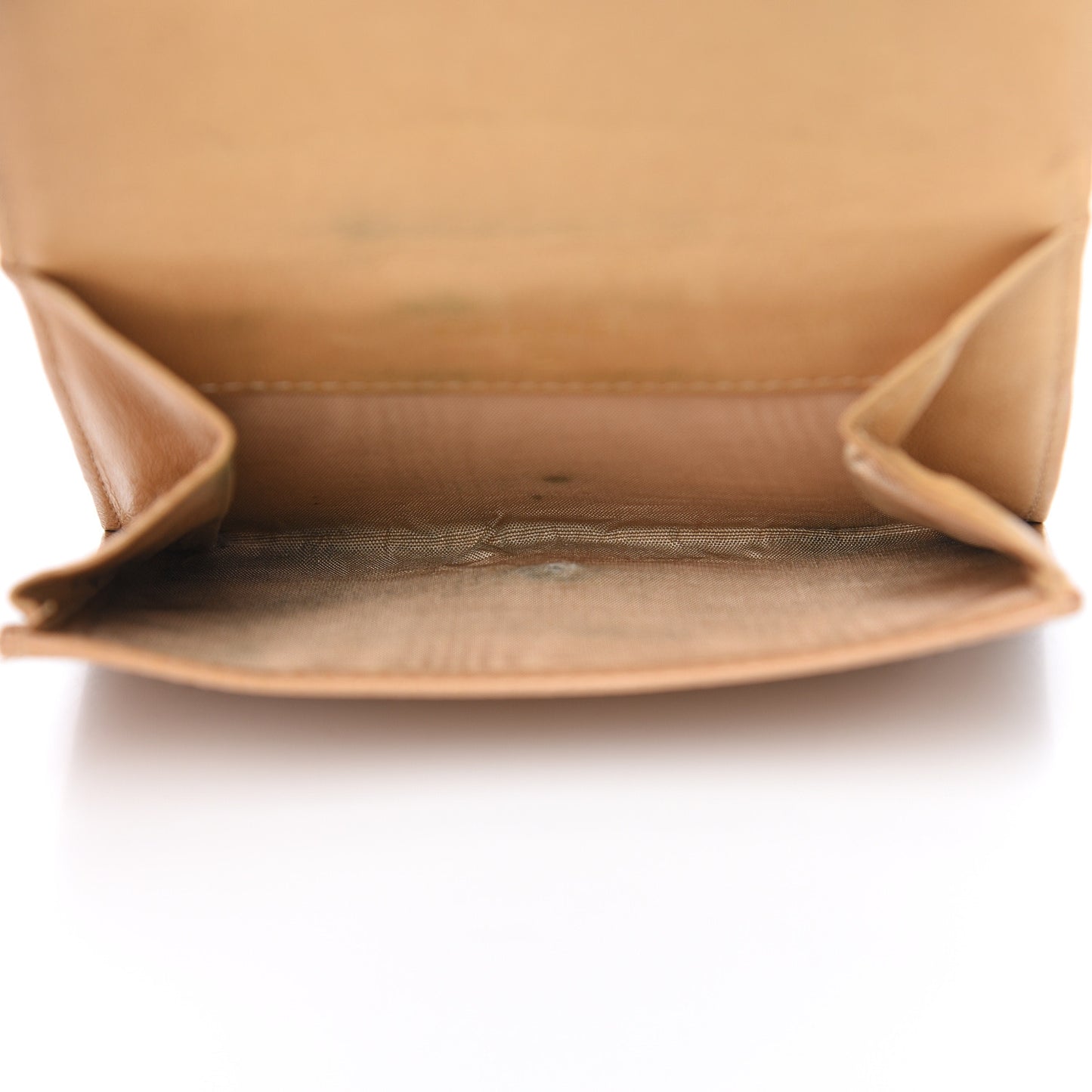 Caviar Timeless CC Compact French Wallet Beige