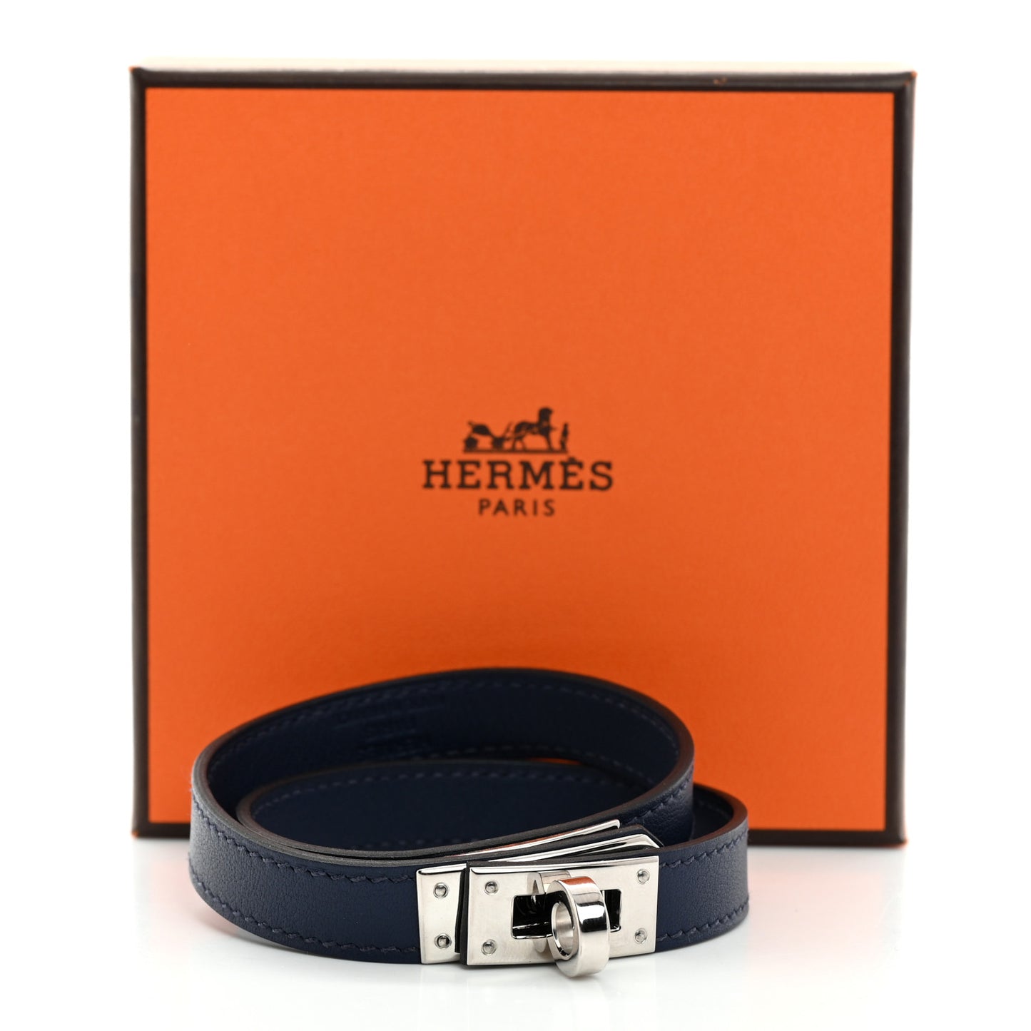 Swift Kelly Double Tour Bracelet T5 Bleu Saphir