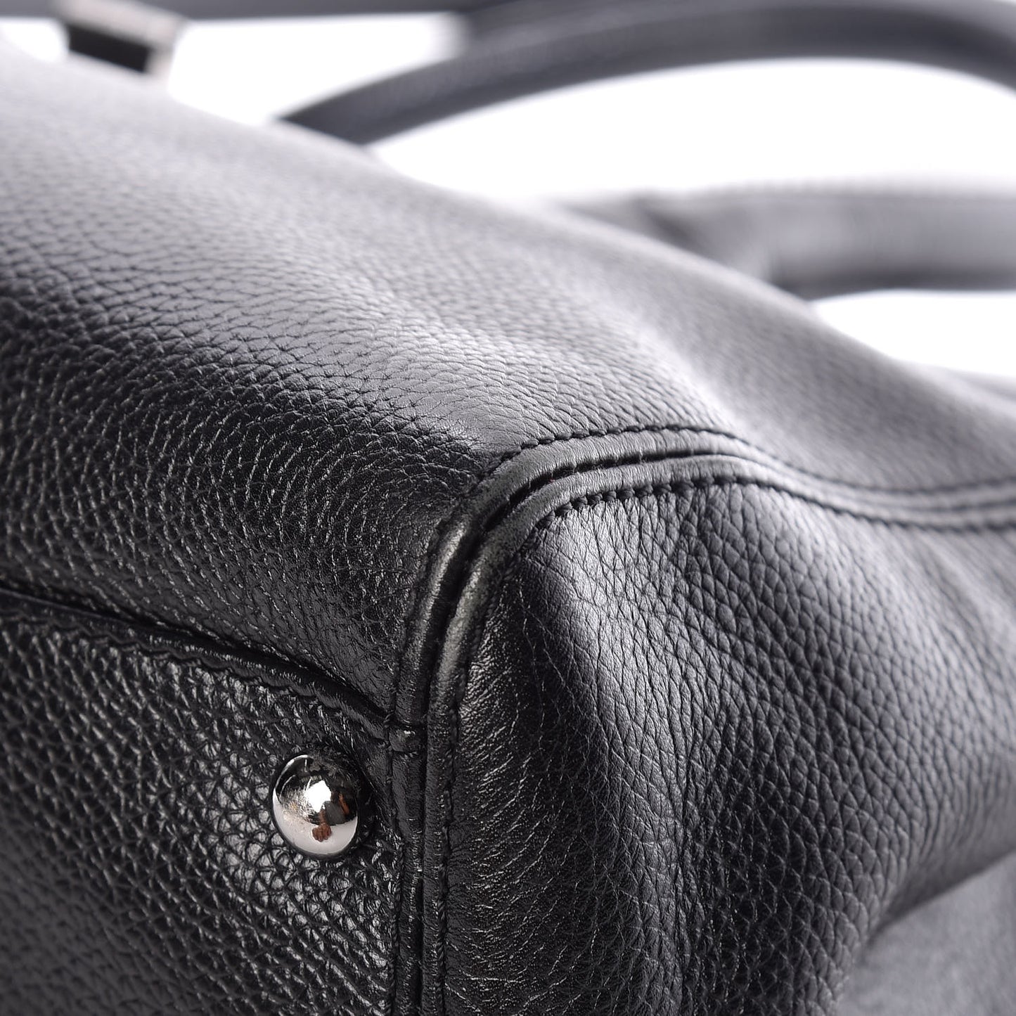 Calfskin Mademoiselle Lock Cerf Shopper Tote Black
