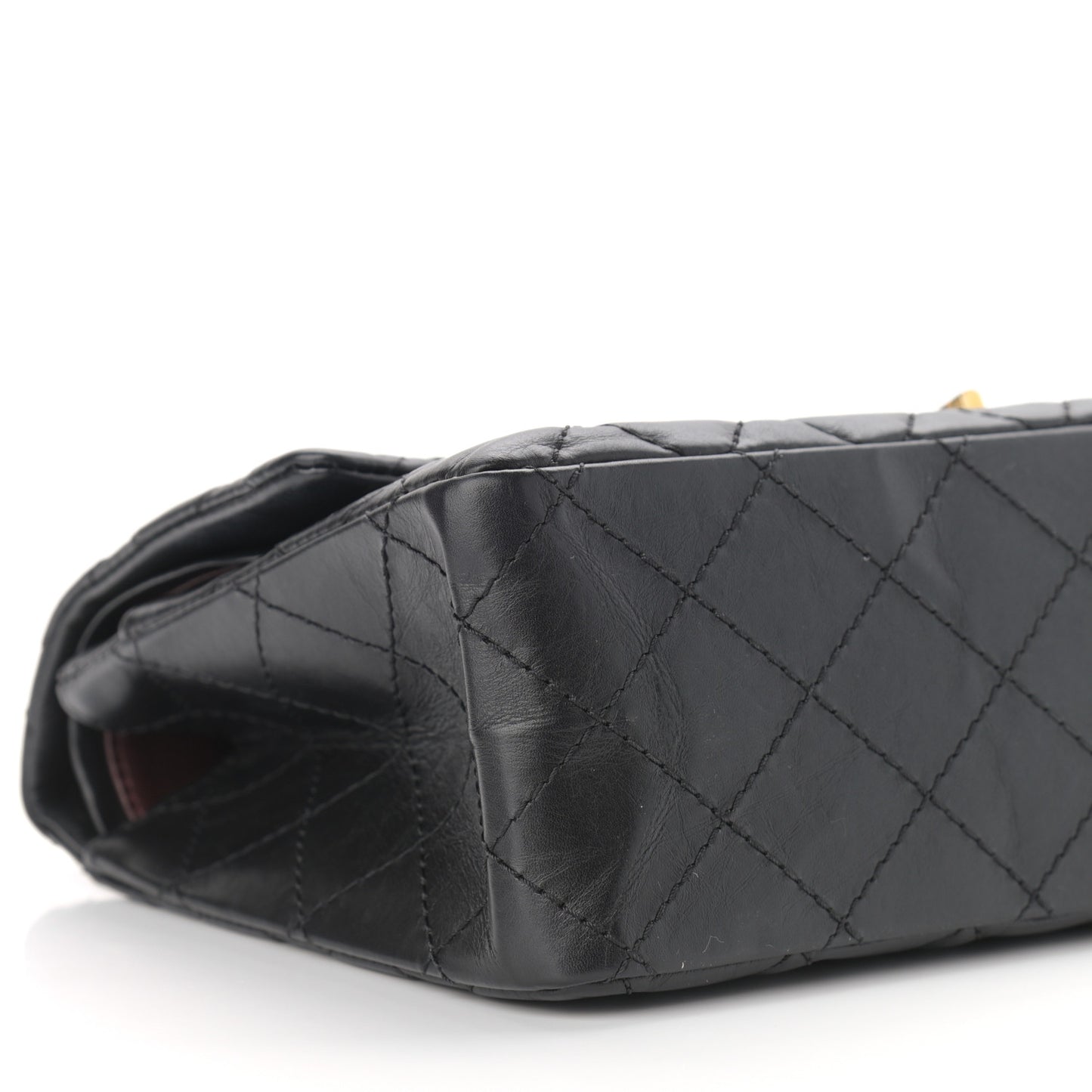 Aged Calfskin Quilted 2.55 Reissue 226 Flap Black