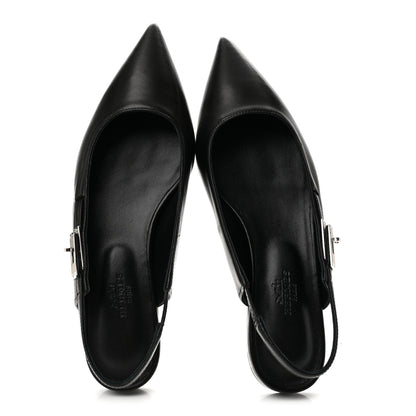 Hermes Nappa Lovely Slingback Flats 36.5 Black 2 of 10