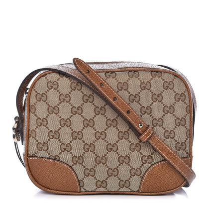Gucci Monogram Mini Bree Messenger Bag Beige Tabacco 1 of 9
