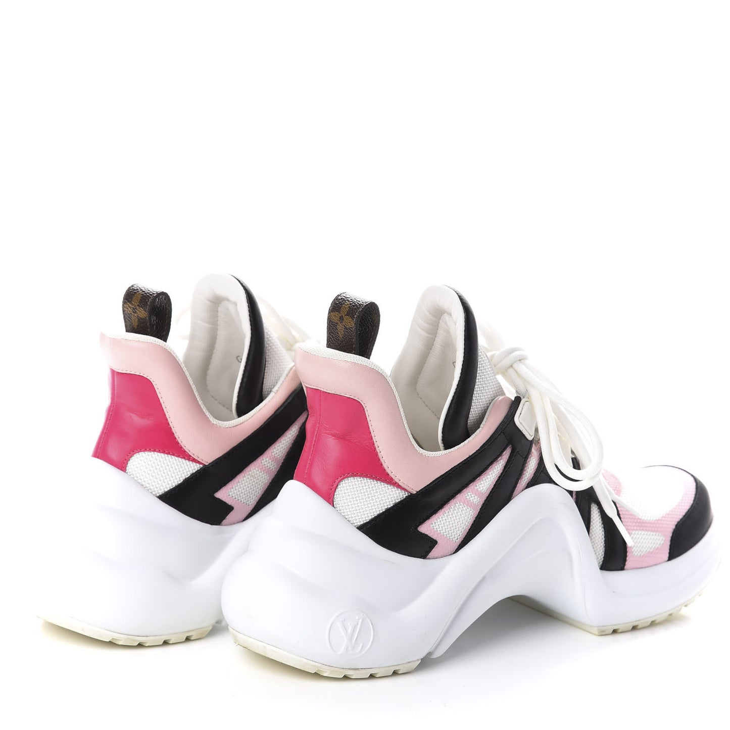 Calfskin Technical Nylon LV Archlight Sneaker 38 Rose Clair
