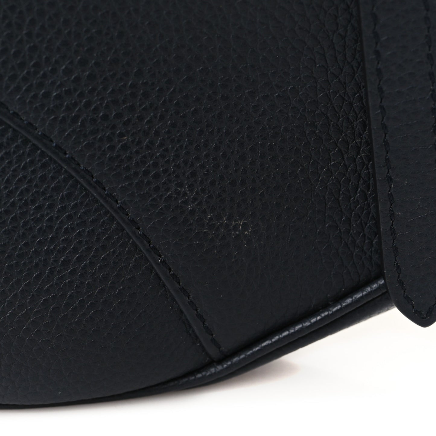 Grained Calfskin Mens Saddle Bag Navy Blue
