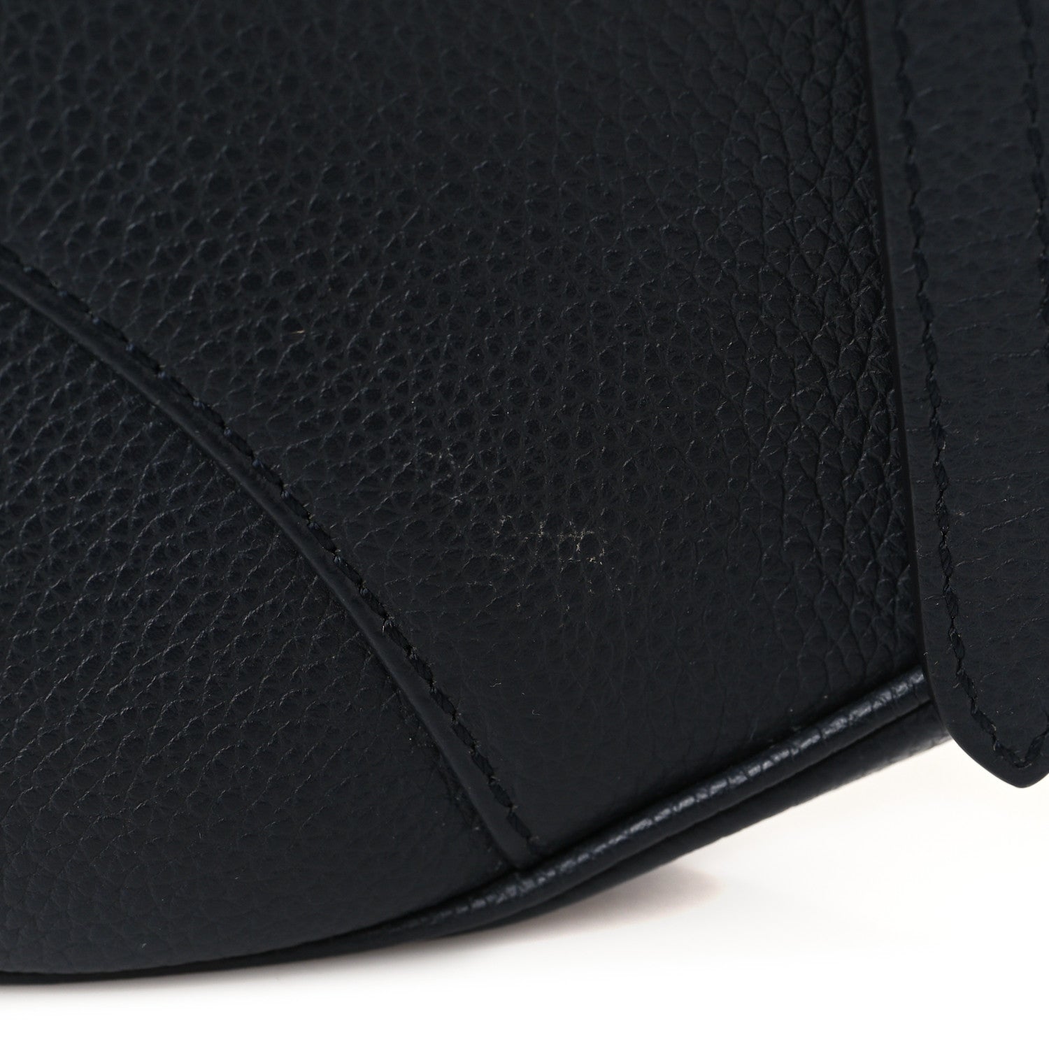 Christian Dior Grained Calfskin Mens Saddle Bag Navy Blue 12 of 12