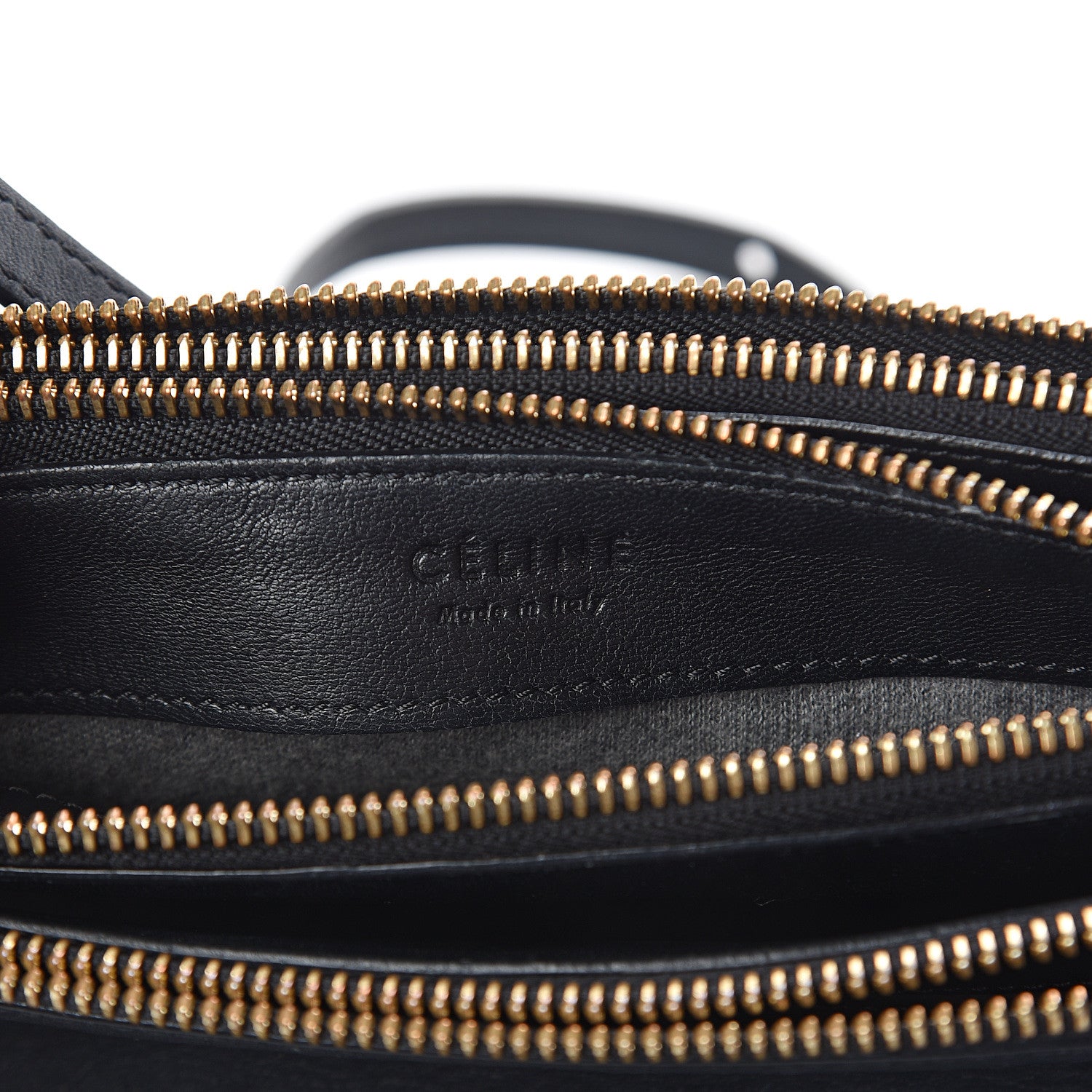 Celine Lambskin Small Trio Crossbody Bag Black 7 of 9