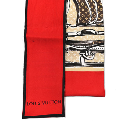 Louis Vuitton Silk Monogram Trunks Bandeau Brown 3 of 4