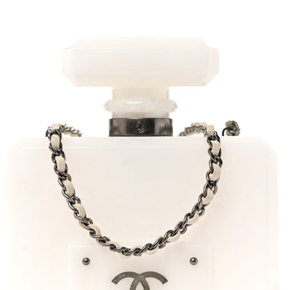 Chanel Marbled Plexiglass Buonasera Perfume Bottle Clutch White 8 of 10