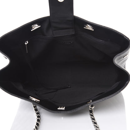 Chanel Calfskin Quilted Large CC Shopping Tote Black 5 of 8