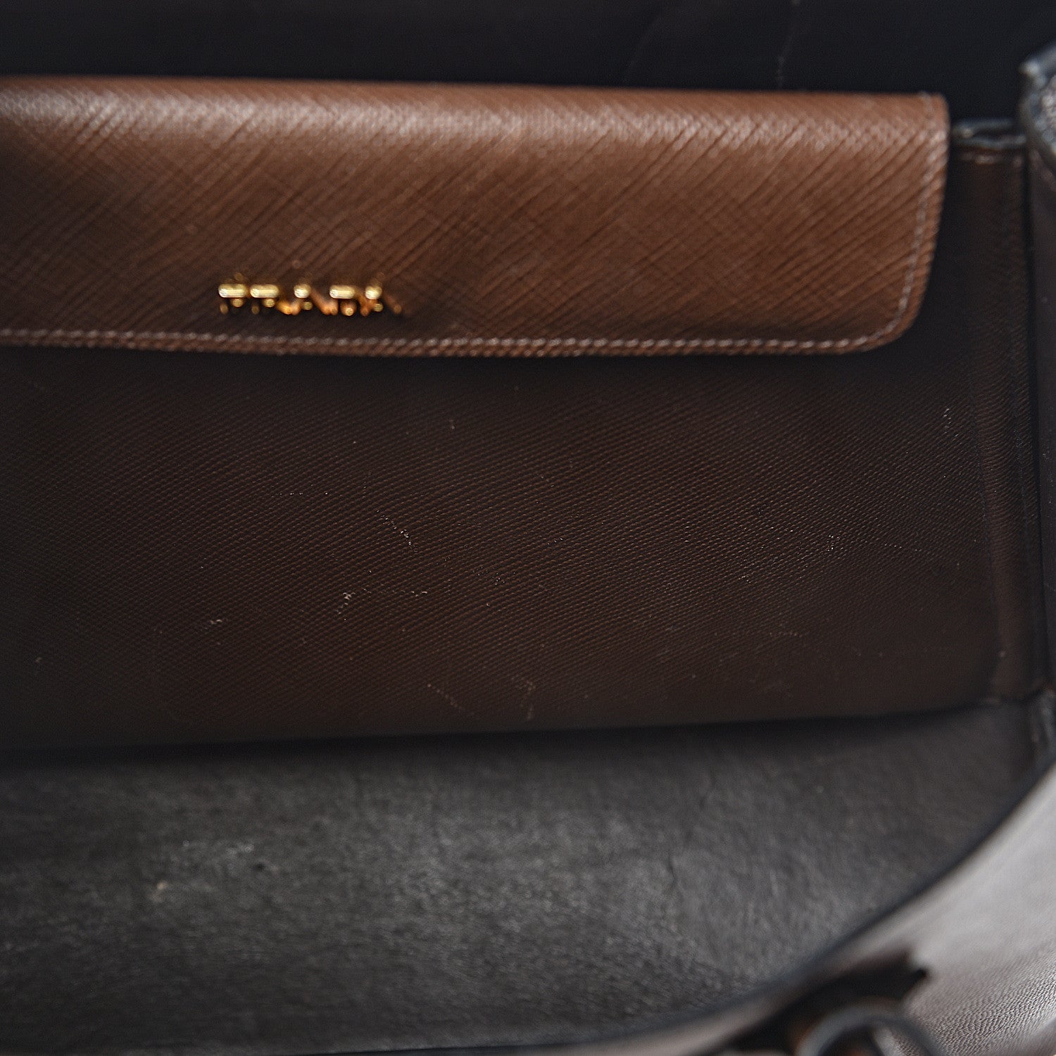 Prada Saffiano Cuir Large Double Bag Cacao 17 of 24