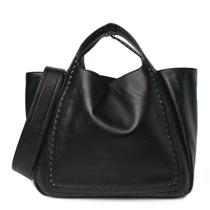 Valentino Garavani Calfskin Rockstud Hobo Tote Black 1 of 10