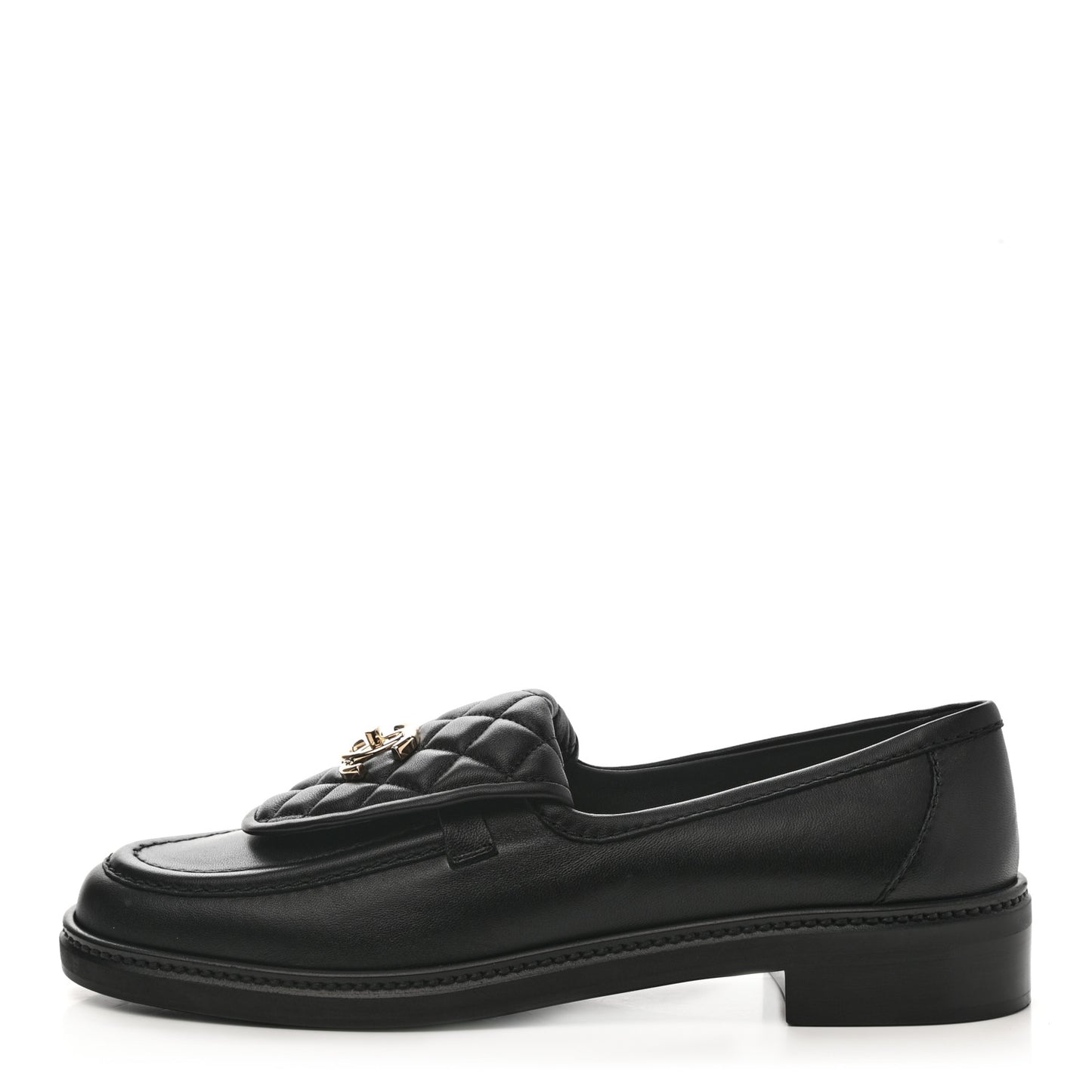 Lambskin Quilted CC Turnlock Loafers 41 Black