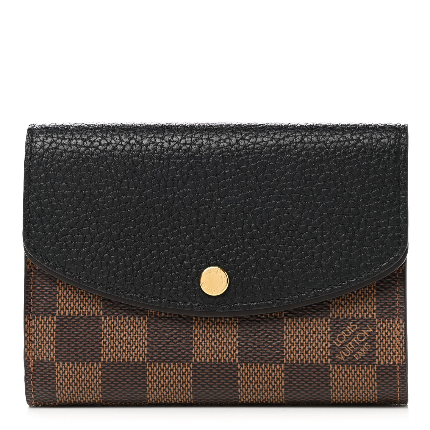 Damier Ebene Normandy Compact Wallet Black