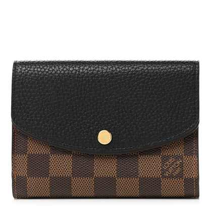 Louis Vuitton Damier Ebene Normandy Compact Wallet Black 1 of 7