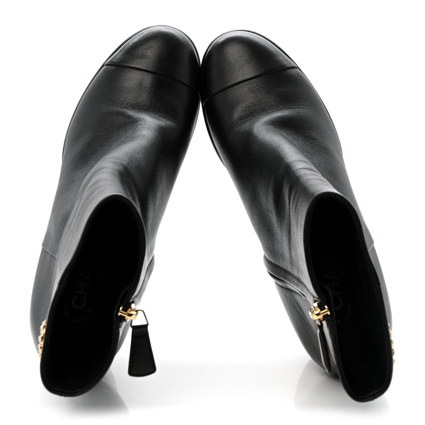 Calfskin CC Ankle Boots 40 Black